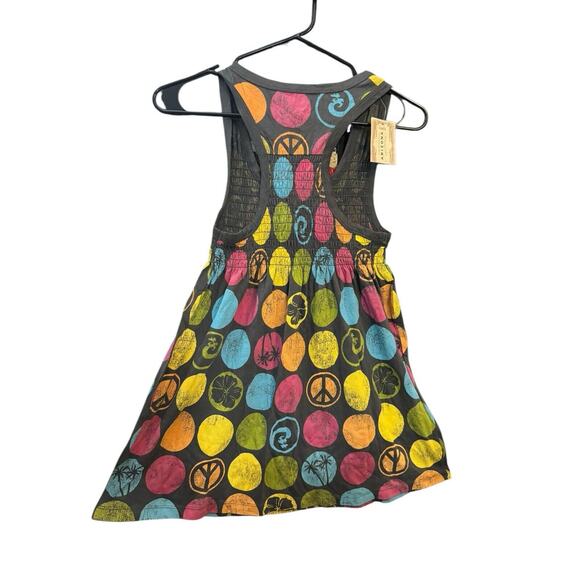 Arizona Jeans Company Juniors Sleeveless Multicolor Polka Dots Dress Large Y2K - Picture 2 of 7